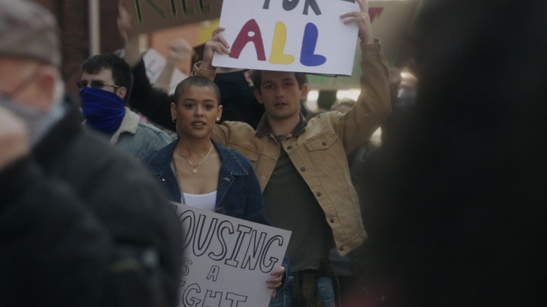 Julien and Obie protesting