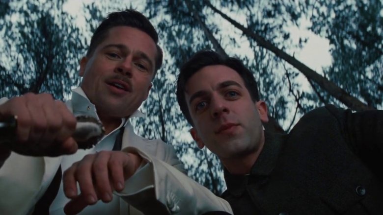 Brad Pitt and B.J. Novak in Inglourious Basterds