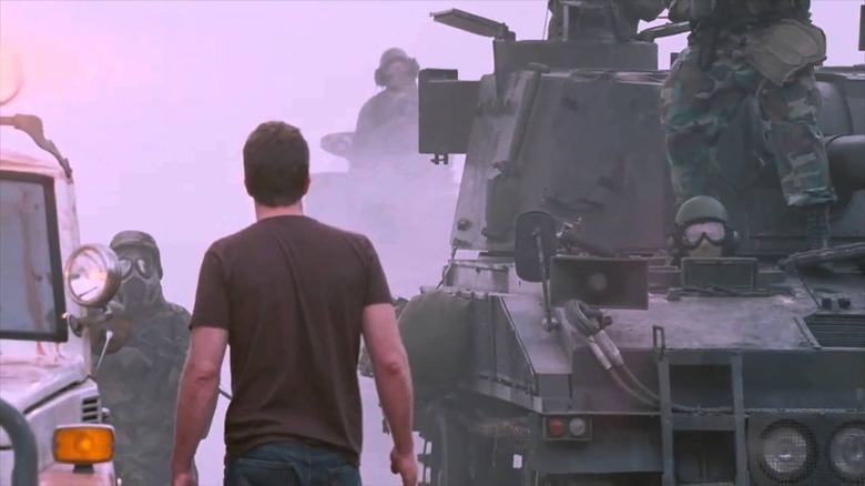 David sees tanks come out of the mist