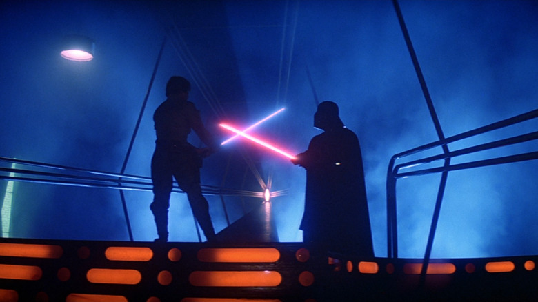 Luke and Vader square off in "The Empire Strikes Back"