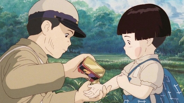 Seita feeding Setsuko 