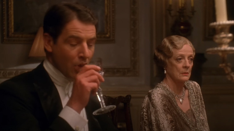 Gosford Park dinner guests drink