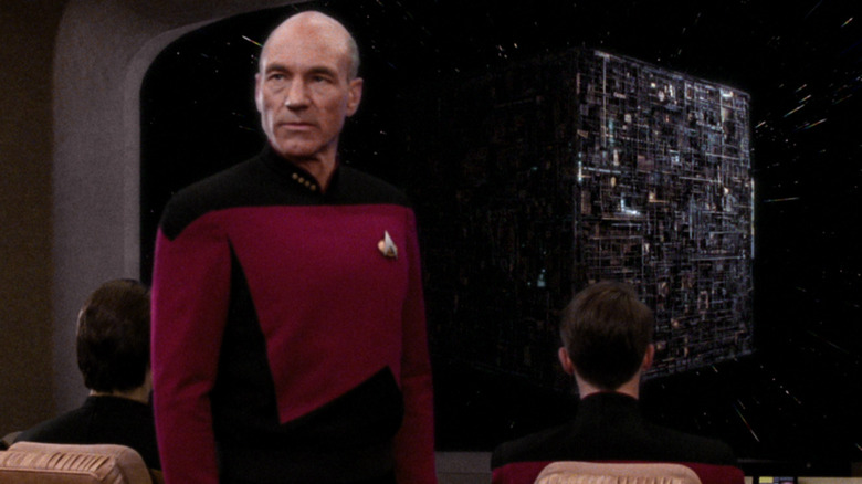 Picard on the bridge