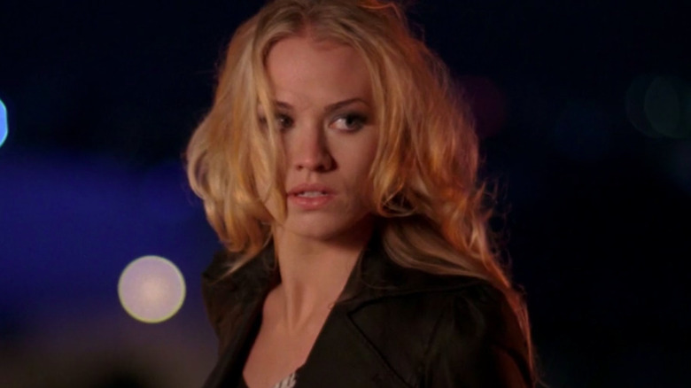 Sarah Walker looking intense