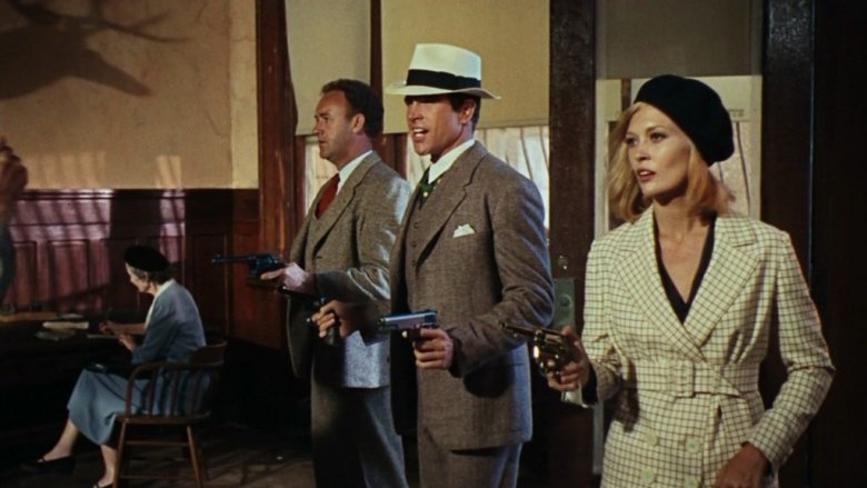 Gene Hackman, Warren Beatty, and Faye Dunaway in Bonnie and Clyde