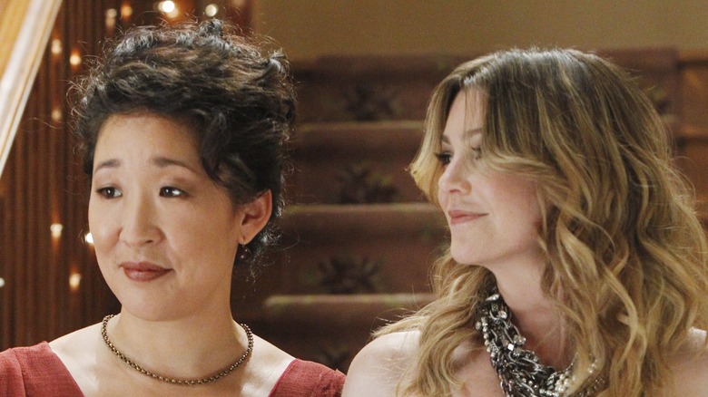 Cristina Yang and Meredith Grey smiling