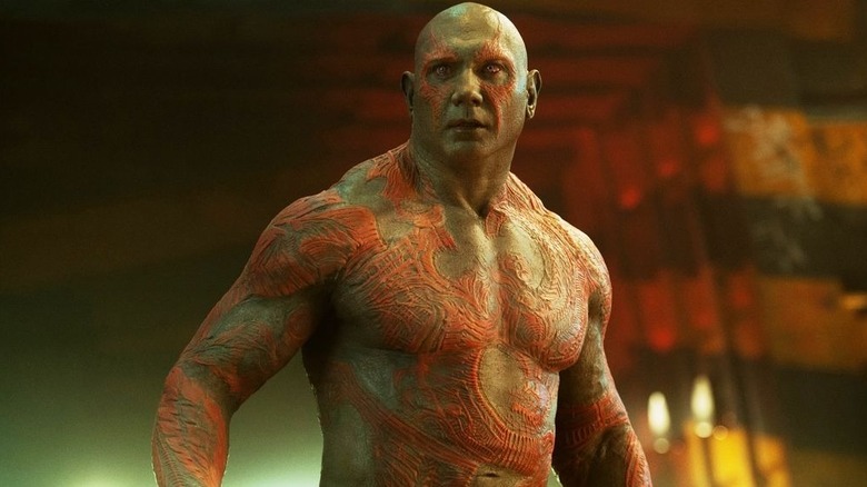 Drax looks to side