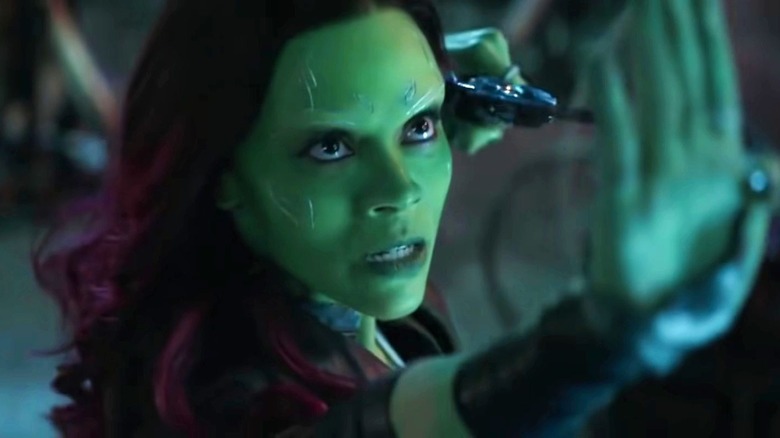 Gamora holds up hand