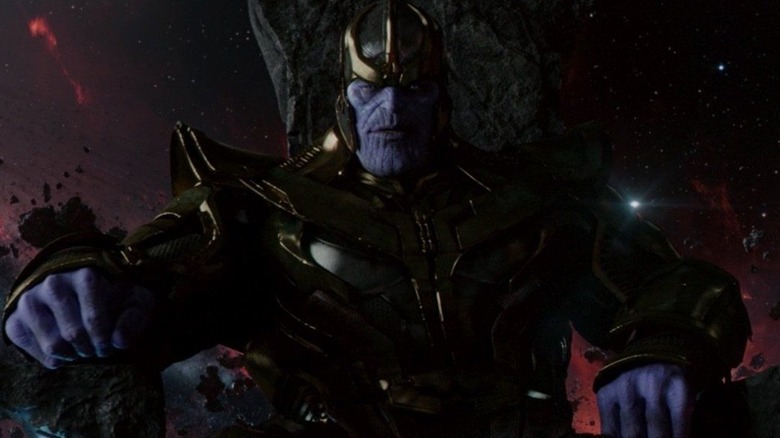 Thanos sits on throne