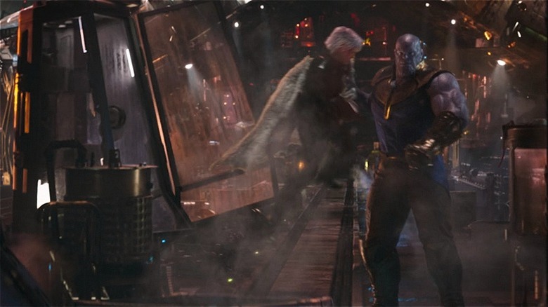 Thanos choking the Collector