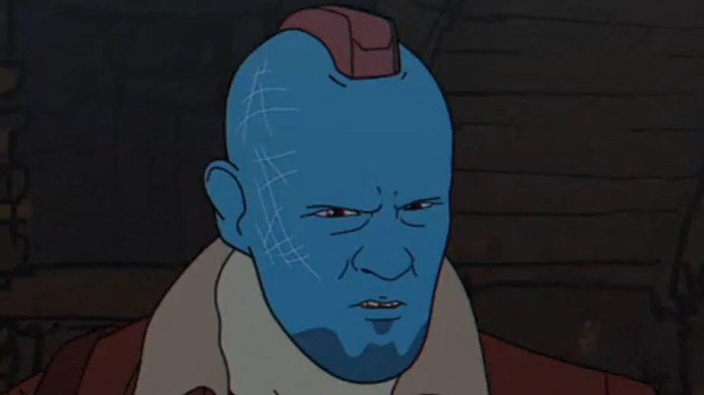 Cartoon Yondu squints