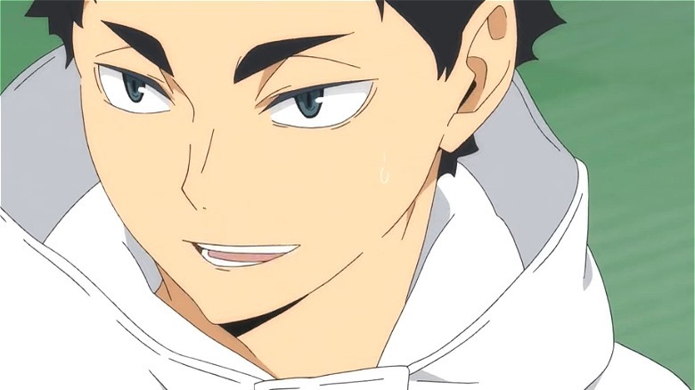 Keiji Akaashi smiling slyly