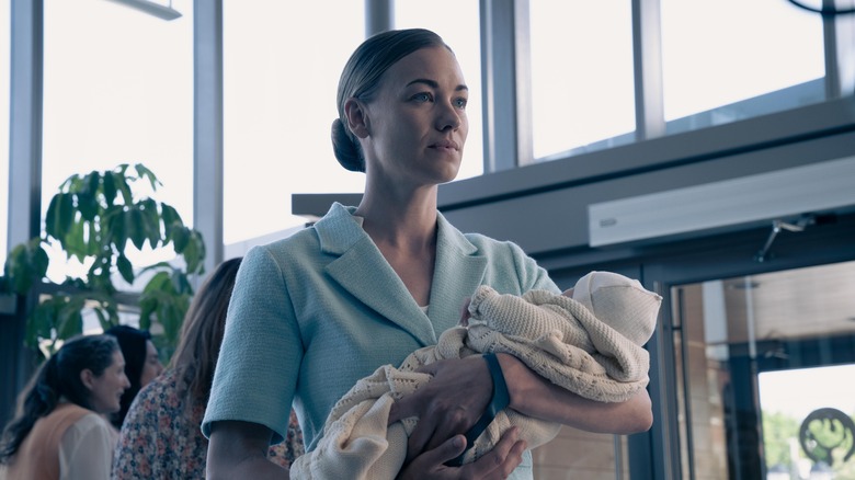 Serena holding baby Handmaid's Tale