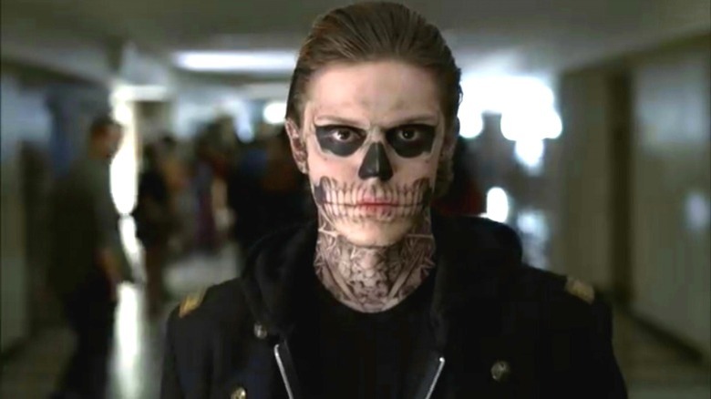 Tate in skeleton makeup 