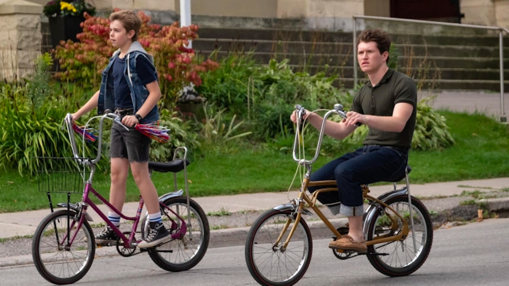 The Hardy Boys riding bikes