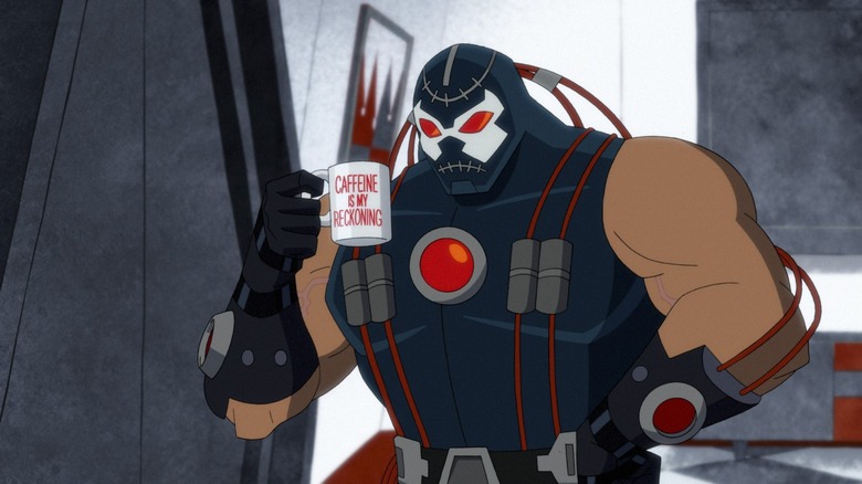 Bane holding white mug