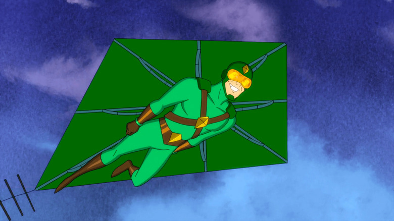 Kite Man flying with kite