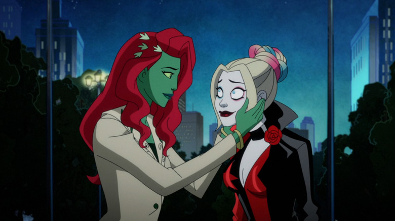 Poison Ivy and Harley doing couple things together