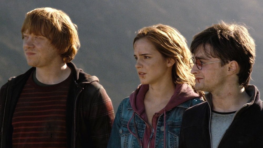 Harry, Ron and Hermione in Harry Potter and the Deathly Hollows 