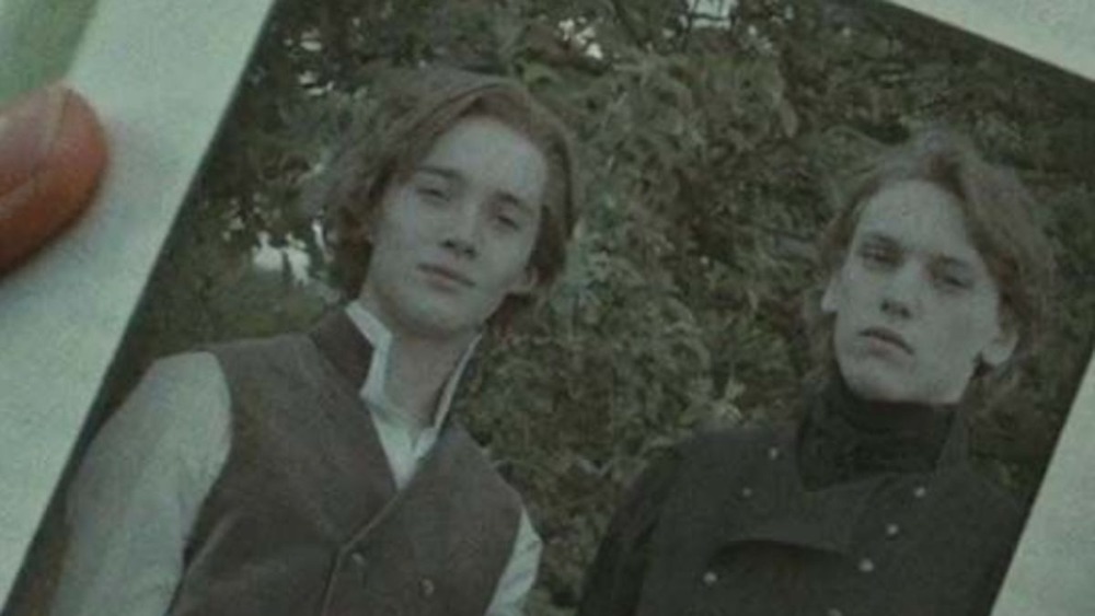 Old photo of young Albus and Grindelwald