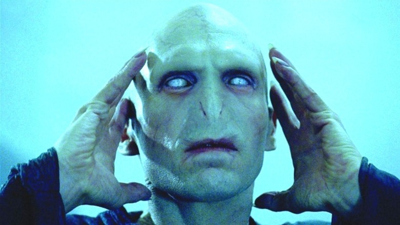 Voldemort with white eyes Harry Potter