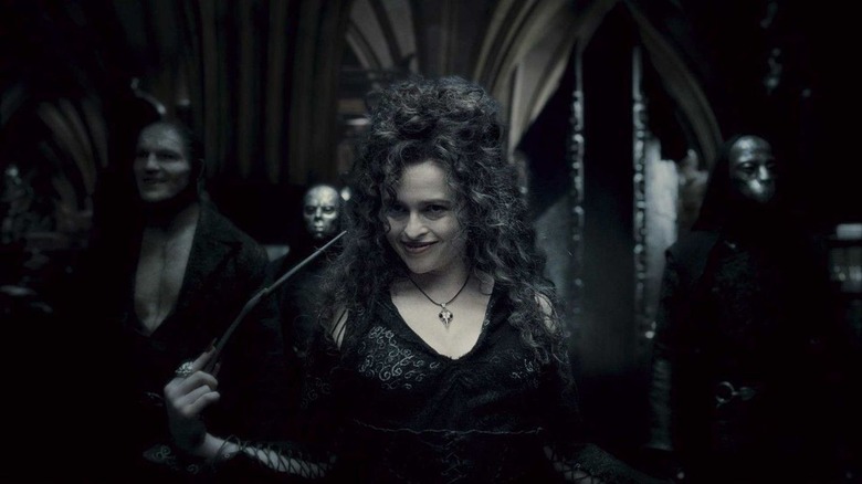 Bellatrix holding wand Harry Potter