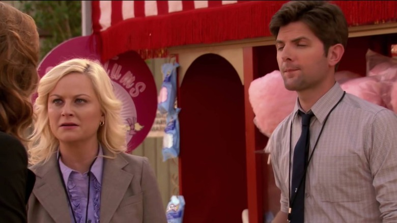 Leslie Knope dealing with the press