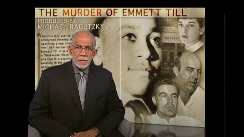 Bradley presenting the story on Emmett Till