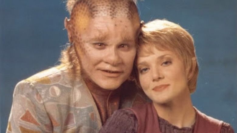 Neelix and Kes hugging each other