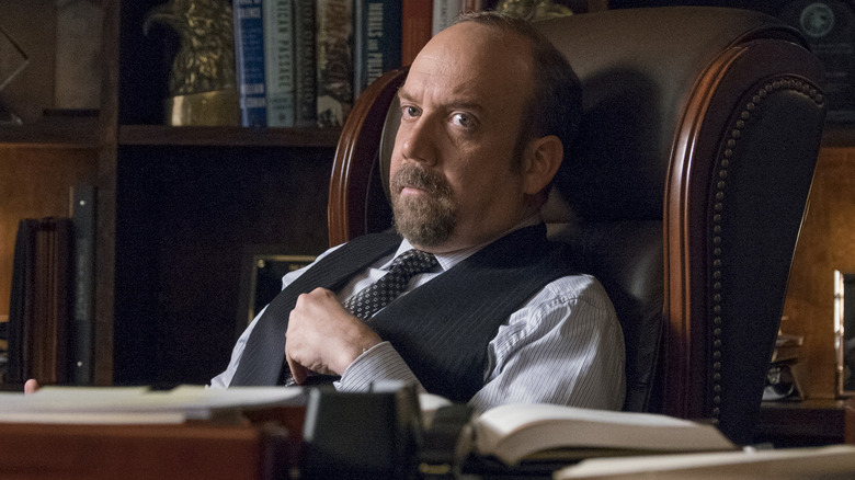 Paul Giamatti Chuck Rhoades office bookshelves