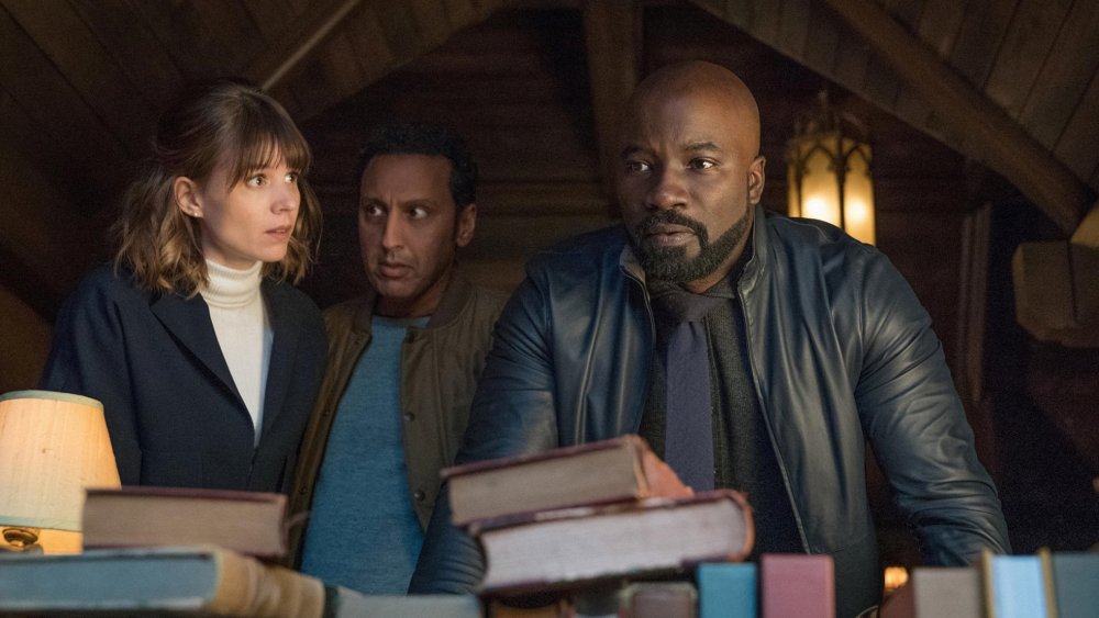 Aasif Mandvi, Katja Herbers, and Mike Colter in Evil