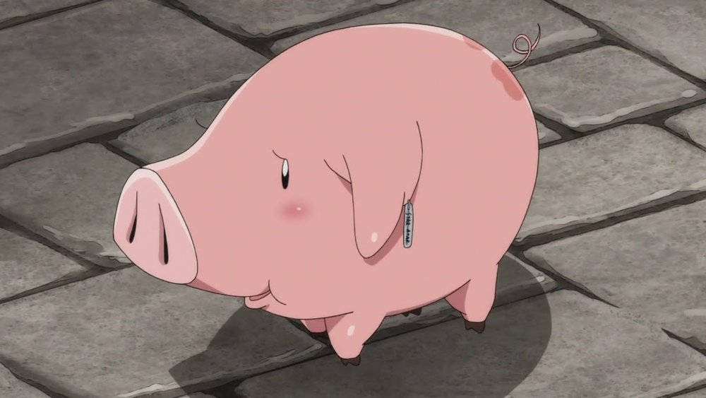 Hawk the talking pig from Seven Deadly Sins