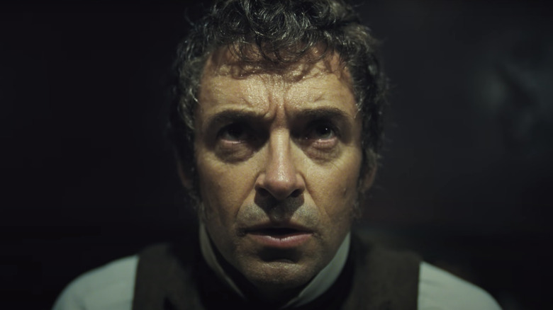 Hugh Jackman as Jean Valjean in torment