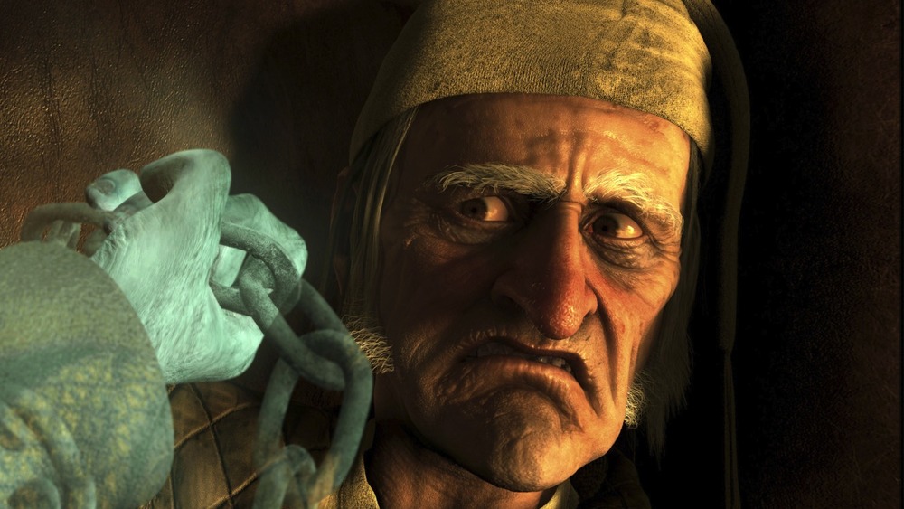 Jim Carrey as Ebenezer Scrooge in A Christmas Carol