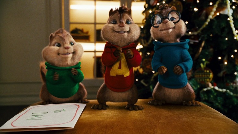 The Chipmunks on a table