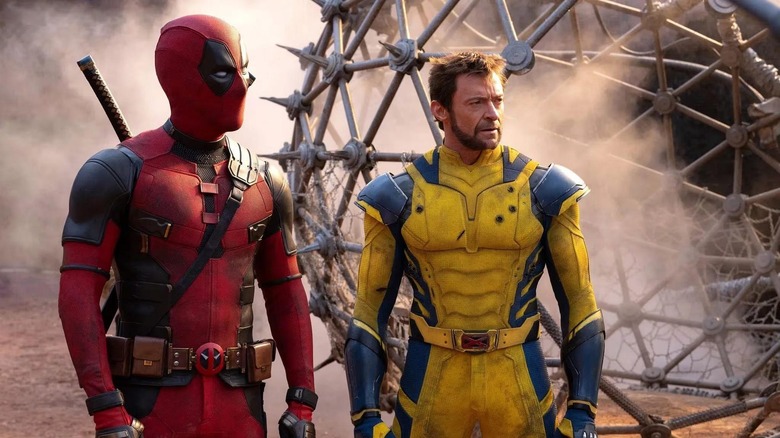 Deadpool and Wolverine standing around