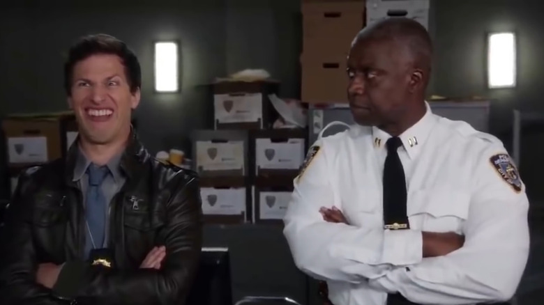 Jake and Captain Holt arguing in Brooklyn Nine-Nine