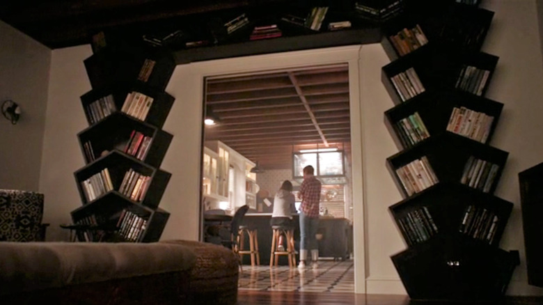 Tilted bookshelf in AHS Cult