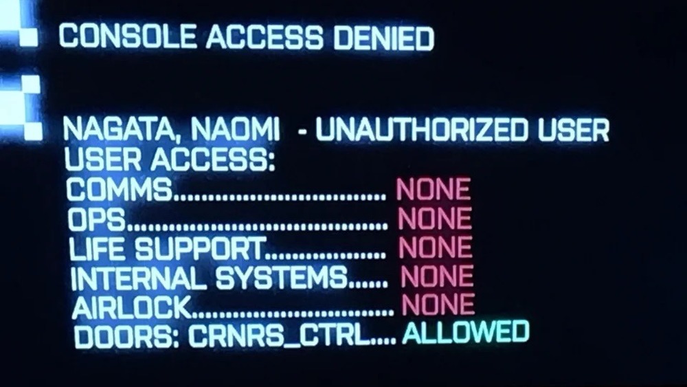 Computer terminal on the Expanse