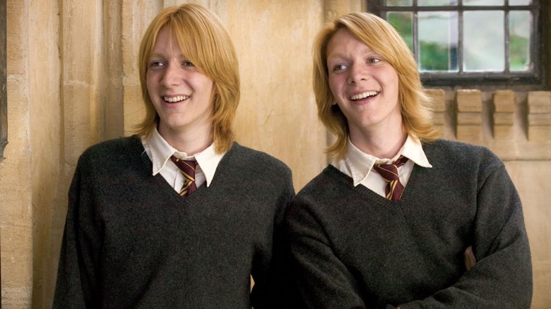 Fred George Weasley long hair laughing