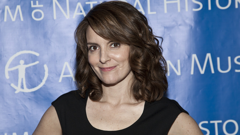 Tina Fey smiles red carpet 