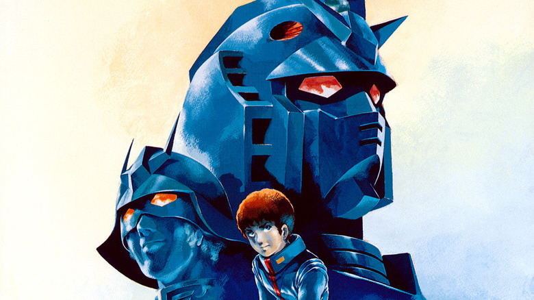 The Gundam, Char, and Amuro on the Mobile Suit Gundam: The Origin poster