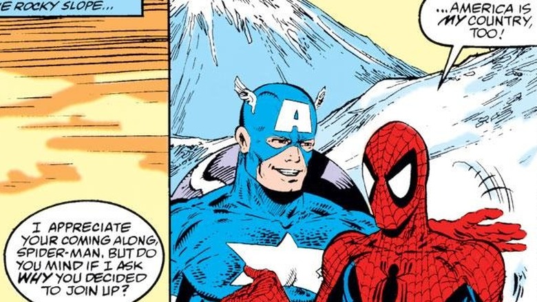 Spidey and Cap on a mission