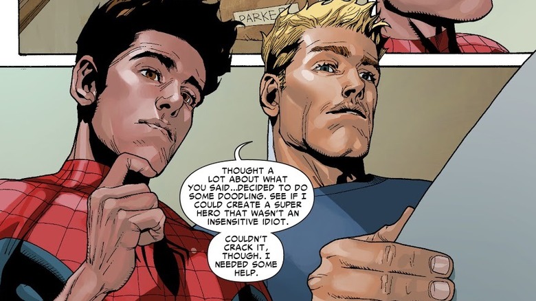 Peter and Steve Rogers create comics