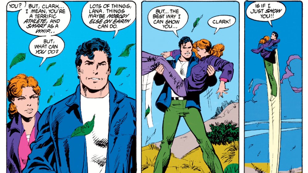 Clark Kent tells Lana Lang his secret, from DC Comics