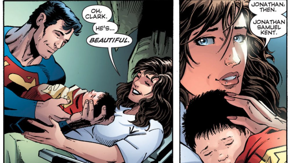 The birth of Jonathan Kent, from DC Comics