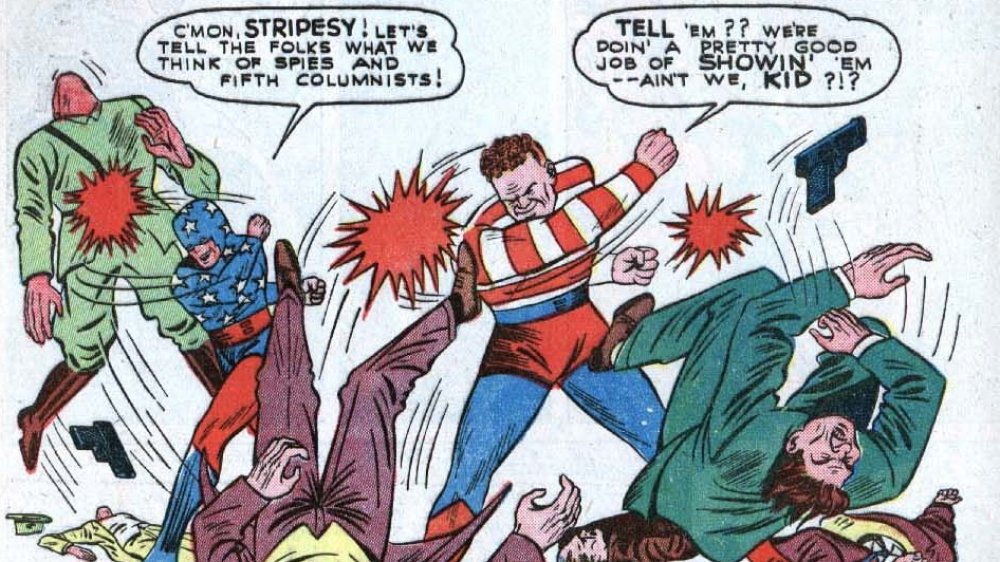 The Star-Spangled Kid and Stripesy, from DC Comics