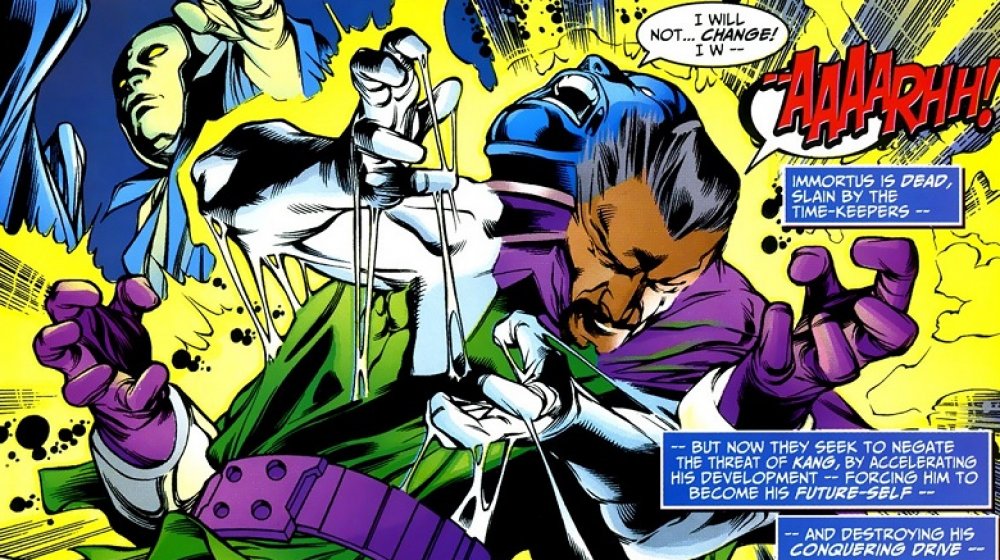 The Time-Keepers attack Kang, from Marvel Comics