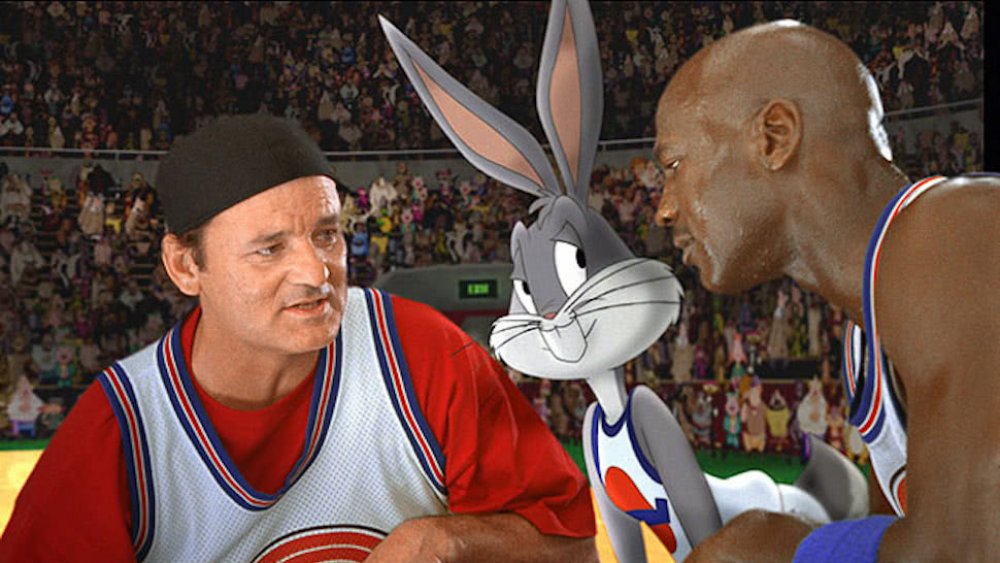 Bill Murray, Bugs Bunny, and Michael Jordan in Space Jam