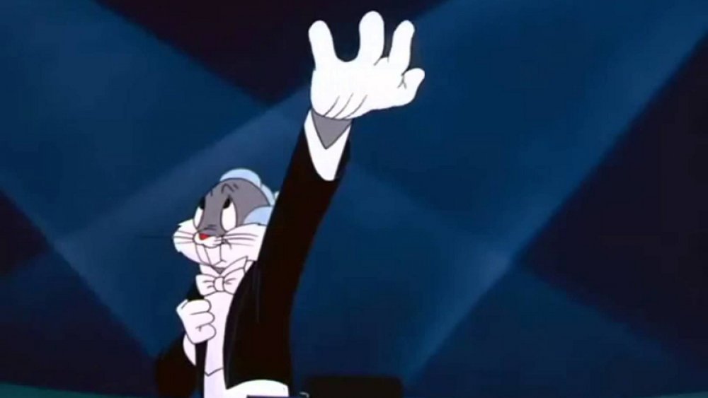 Bugs Bunny conducts a Stalling score in Long-Haired Hare